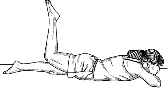 Подъём ног лёжа на спине.