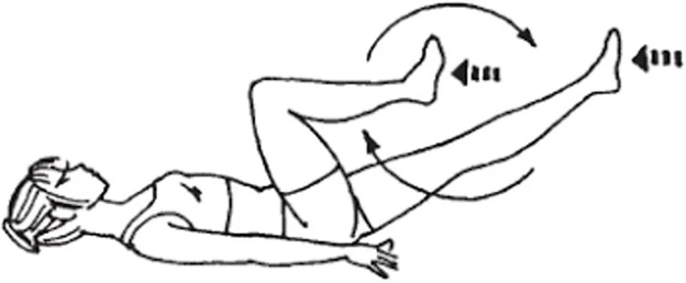 «Велосипед» лёжа на спине.